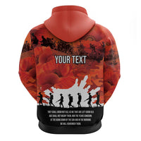 Anzac Day Gallipoli Personalised Hoodie Red Poppy Flowers LT9 - Polynesian Pride