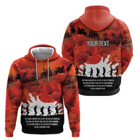 Anzac Day Gallipoli Personalised Hoodie Red Poppy Flowers LT9 - Polynesian Pride