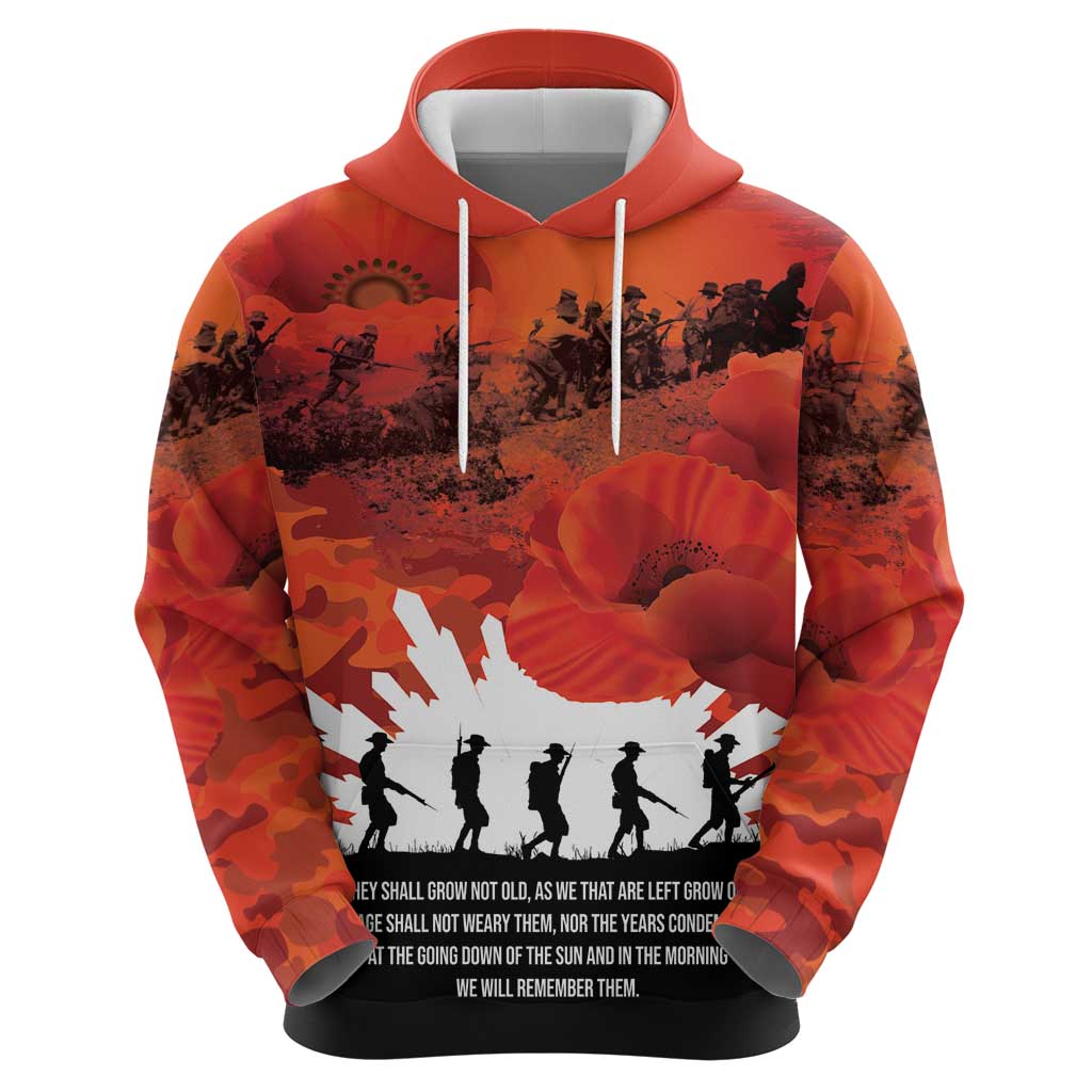 Anzac Day Gallipoli Personalised Hoodie Red Poppy Flowers LT9 - Polynesian Pride