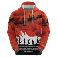 Anzac Day Gallipoli Personalised Hoodie Red Poppy Flowers LT9 - Polynesian Pride