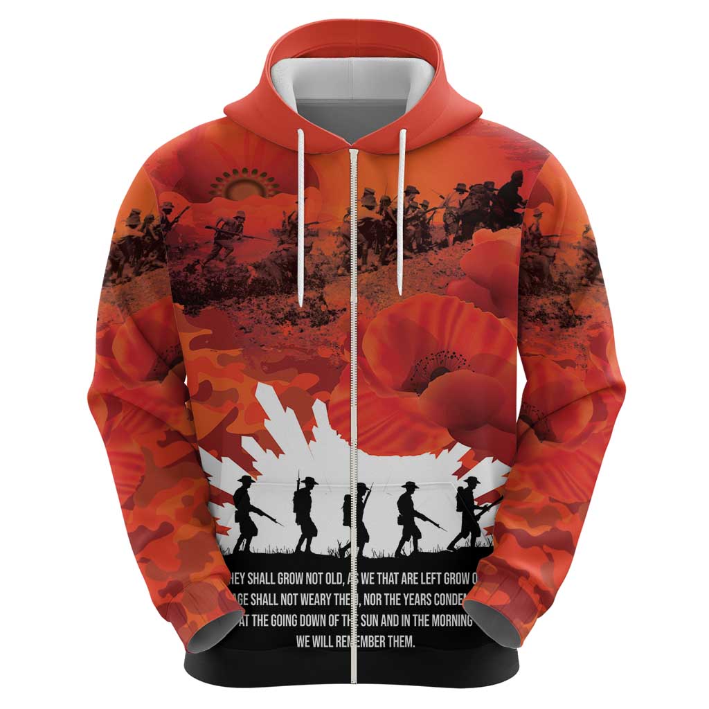 Anzac Day Gallipoli Personalised Hoodie Red Poppy Flowers LT9 - Polynesian Pride
