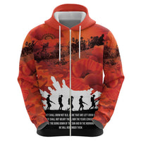 Anzac Day Gallipoli Personalised Hoodie Red Poppy Flowers LT9 - Polynesian Pride