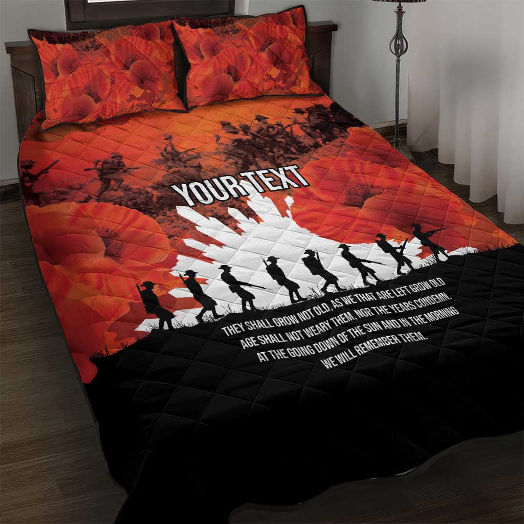 Anzac Day Gallipoli Personalised Quilt Bed Set Red Poppy Flowers LT9 Red - Polynesian Pride