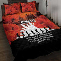 Anzac Day Gallipoli Personalised Quilt Bed Set Red Poppy Flowers LT9 Red - Polynesian Pride