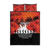 Anzac Day Gallipoli Personalised Quilt Bed Set Red Poppy Flowers LT9 - Polynesian Pride