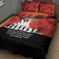 Anzac Day Gallipoli Personalised Quilt Bed Set Red Poppy Flowers LT9 - Polynesian Pride