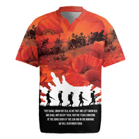 Anzac Day Gallipoli Personalised Rugby Jersey Red Poppy Flowers LT9 Red - Polynesian Pride