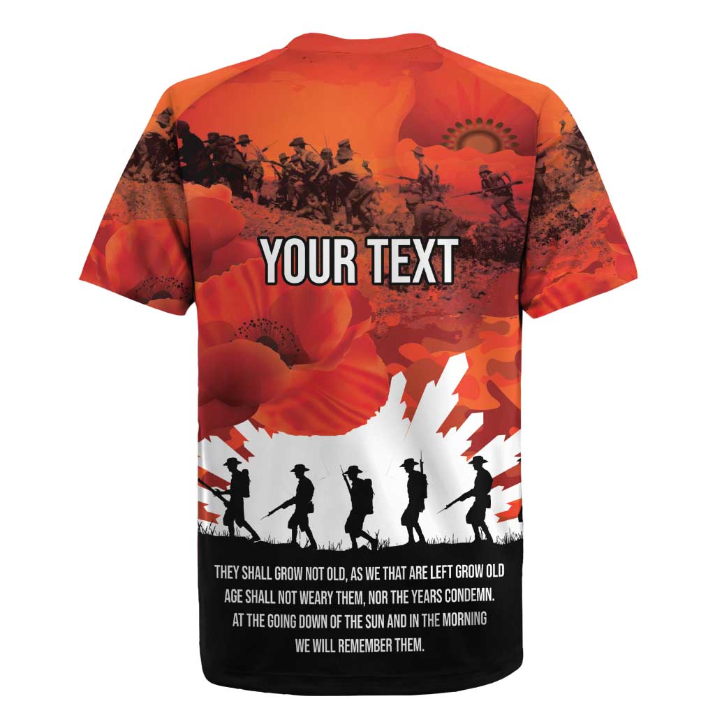 Anzac Day Gallipoli Personalised Rugby Jersey Red Poppy Flowers LT9 - Polynesian Pride
