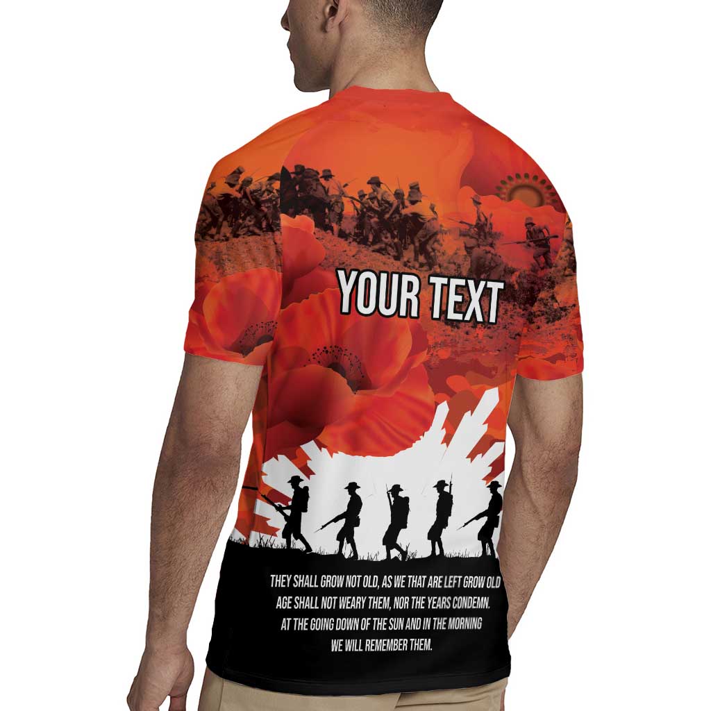 Anzac Day Gallipoli Personalised Rugby Jersey Red Poppy Flowers LT9 - Polynesian Pride
