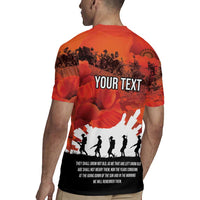 Anzac Day Gallipoli Personalised Rugby Jersey Red Poppy Flowers LT9 - Polynesian Pride
