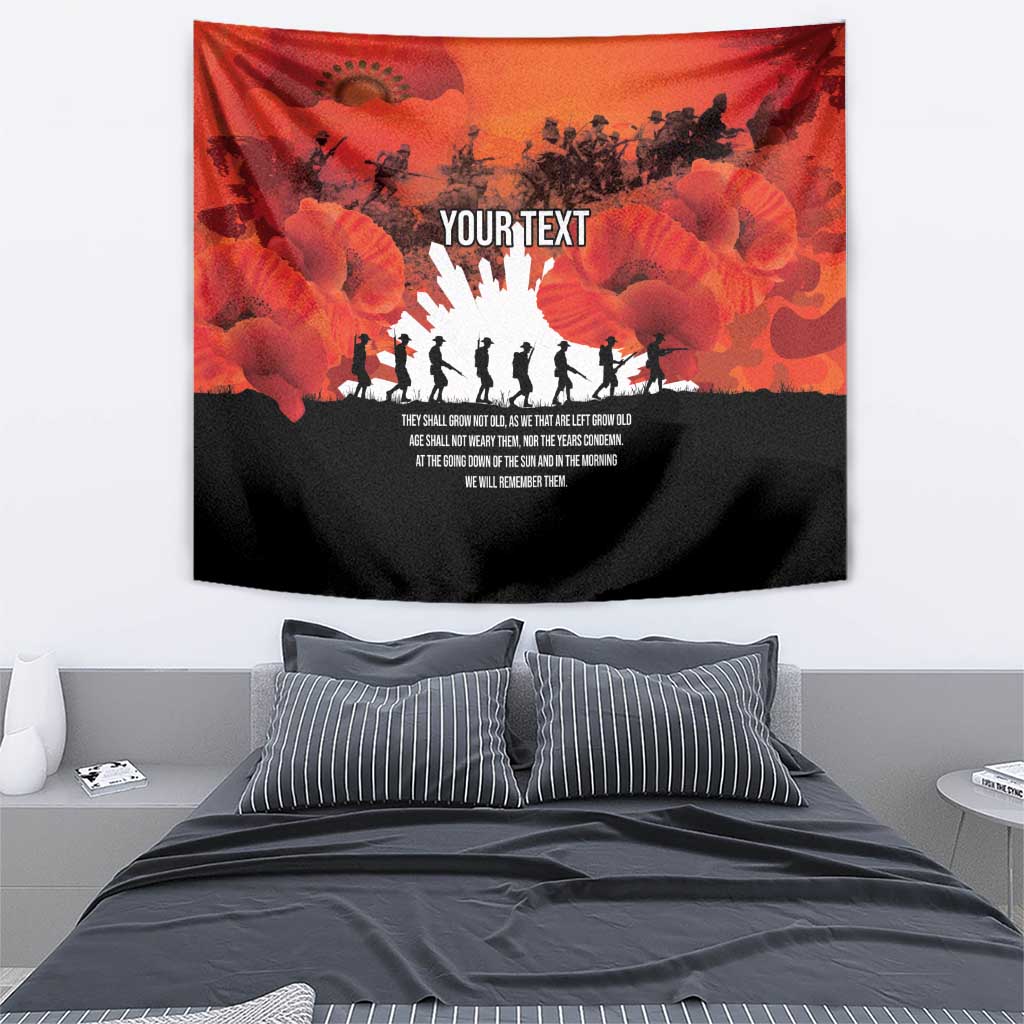 Anzac Day Gallipoli Personalised Tapestry Red Poppy Flowers LT9 - Polynesian Pride