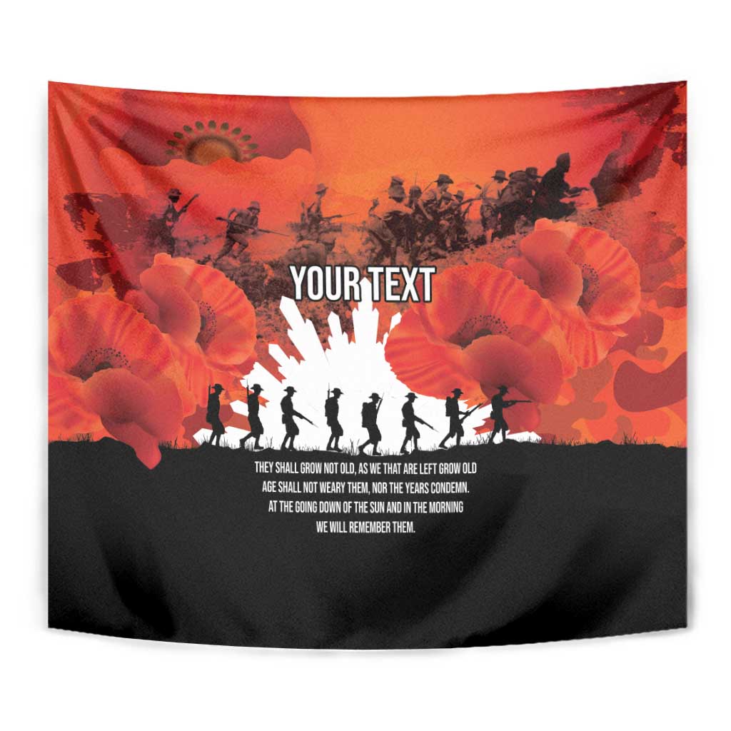 Anzac Day Gallipoli Personalised Tapestry Red Poppy Flowers LT9 - Polynesian Pride