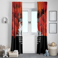 Anzac Day Gallipoli Personalised Window Curtain Red Poppy Flowers LT9 - Polynesian Pride