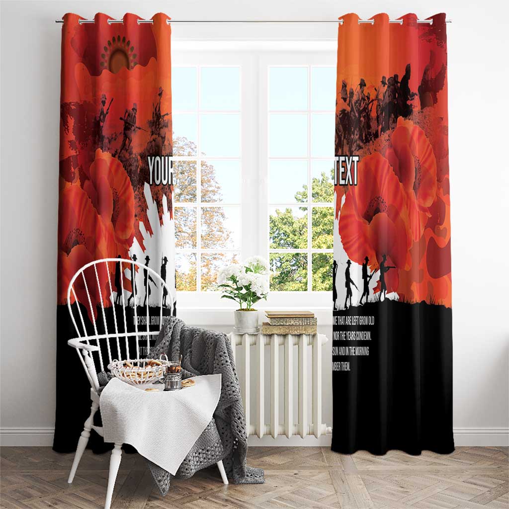 Anzac Day Gallipoli Personalised Window Curtain Red Poppy Flowers LT9 - Polynesian Pride