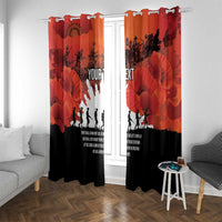 Anzac Day Gallipoli Personalised Window Curtain Red Poppy Flowers LT9 With Grommets Red - Polynesian Pride