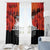 Anzac Day Gallipoli Personalised Window Curtain Red Poppy Flowers