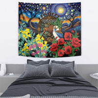 Kiwi-Kookaburra Bird ANZAC Personalised Tapestry Aussie Golden Wattle Poppy Flowers LT9 - Polynesian Pride
