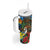 Kiwi-Kookaburra Bird ANZAC Personalised Tumbler With Handle Aussie Golden Wattle Poppy Folowers