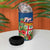 Fiji Island Tropical Flowers and Tapa Pattern 4 in 1 Can Cooler Tumbler