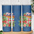 Fiji Island Tropical Flowers and Tapa Pattern Skinny Tumbler