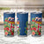 Fiji Island Tropical Flowers and Tapa Pattern Tumbler Cup