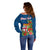 Personalised Fiji Off Shoulder Sweater Tropical Flowers and Tapa Pattern LT9 - Polynesian Pride