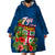 Personalised Fiji Wearable Blanket Hoodie Tropical Flowers and Tapa Pattern LT9 - Polynesian Pride