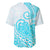 Polynesian Baseball Jersey Tribal Tattoo Aqua Screen Color LT9 - Polynesian Pride