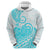 Polynesian Hoodie Tribal Tattoo Aqua Screen Color LT9 - Polynesian Pride