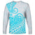 Polynesian Long Sleeve Shirt Tribal Tattoo Aqua Screen Color LT9 Unisex Aqua - Polynesian Pride