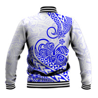Polynesian Baseball Jacket Tribal Tattoo Blue Screen Color LT9 - Polynesian Pride