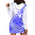 Polynesian Hoodie Dress Tribal Tattoo Blue Screen Color LT9 - Polynesian Pride