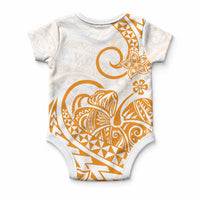 Polynesia Tribal Tattoo Gold Screen Color Baby Onesie LT9 - Polynesian Pride