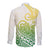 Polynesian Long Sleeve Button Shirt Tribal Tattoo Gradient 01 Screen Color LT9 - Polynesian Pride