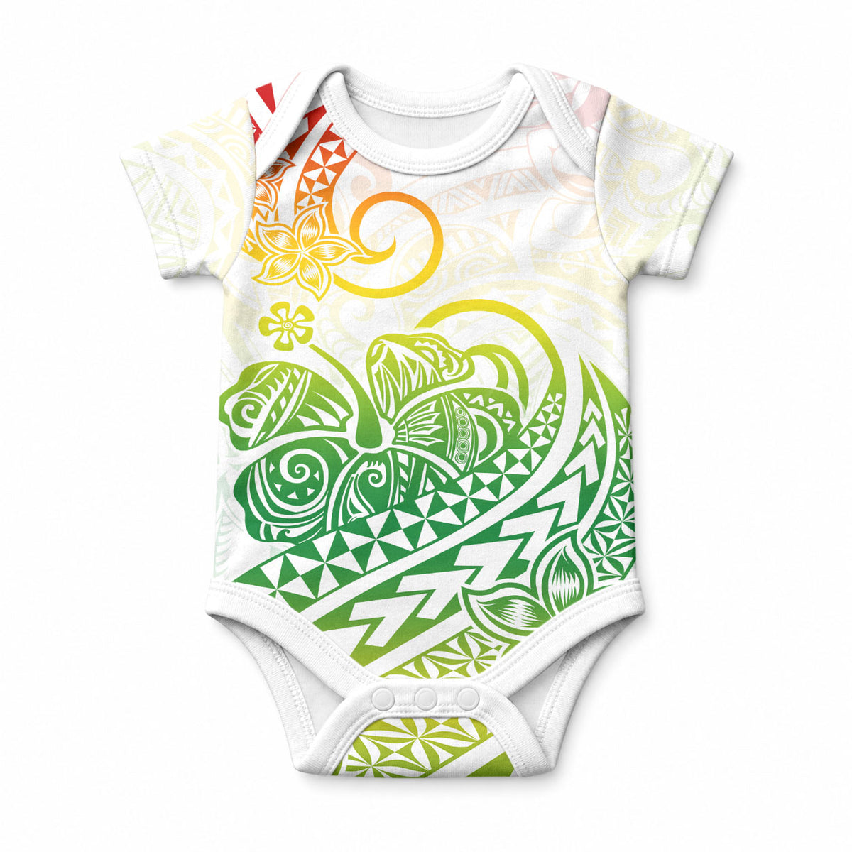 Polynesia Tribal Tattoo Gradient 02 Screen Color Baby Onesie LT9 Gradient - Polynesian Pride