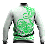 Polynesian Baseball Jacket Tribal Tattoo Green Screen Color LT9 - Polynesian Pride