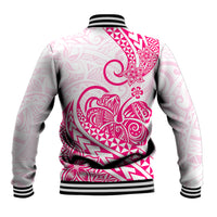 Polynesian Baseball Jacket Tribal Tattoo Pink Screen Color LT9 - Polynesian Pride