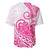 Polynesian Baseball Jersey Tribal Tattoo Pink Screen Color LT9 - Polynesian Pride