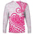 Polynesian Long Sleeve Shirt Tribal Tattoo Pink Screen Color LT9 - Polynesian Pride