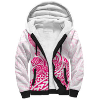 Polynesian Sherpa Hoodie Tribal Tattoo Pink Screen Color LT9 Unisex Pink - Polynesian Pride