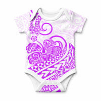 Polynesia Tribal Tattoo Purple Screen Color Baby Onesie LT9 Purple - Polynesian Pride