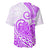 Polynesian Baseball Jersey Tribal Tattoo Purple Screen Color LT9 - Polynesian Pride