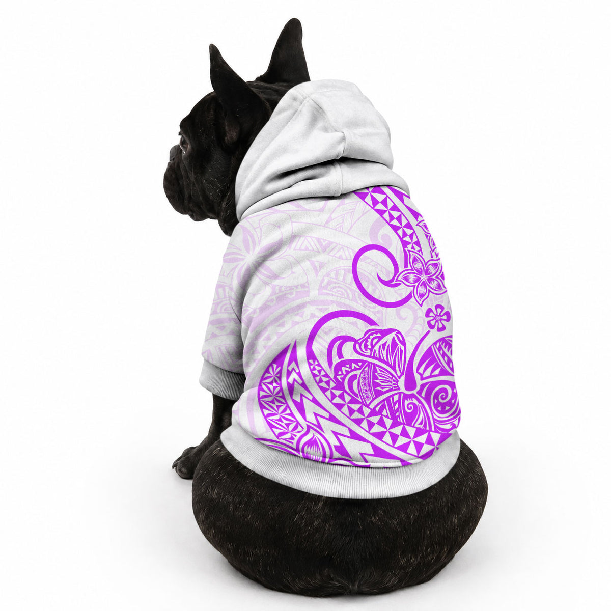 Polynesia Tribal Tattoo Purple Screen Color Pet Hoodie LT9 - Polynesian Pride