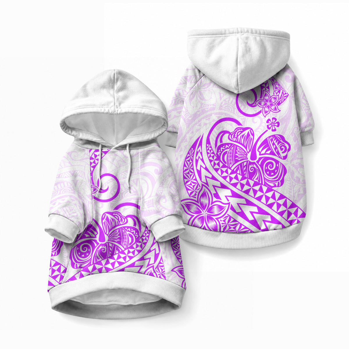 Polynesia Tribal Tattoo Purple Screen Color Pet Hoodie LT9 Pullover Purple - Polynesian Pride