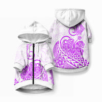 Polynesia Tribal Tattoo Purple Screen Color Pet Hoodie LT9 Zip-up Purple - Polynesian Pride