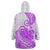 Polynesian Wearable Blanket Hoodie Tribal Tattoo Purple Screen Color LT9 - Polynesian Pride