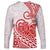 Polynesian Long Sleeve Shirt Tribal Tattoo Red Screen Color LT9 - Polynesian Pride