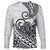 Polynesian Long Sleeve Shirt Tribal Tattoo Black Screen Color LT9 - Polynesian Pride