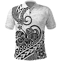 Polynesian Polo Shirt Tribal Tattoo Black Screen Color LT9 Black - Polynesian Pride