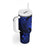 Polynesian Guam Coat of Arms Tumbler With Handle Polynesian Tribal Tattoo Blue Version